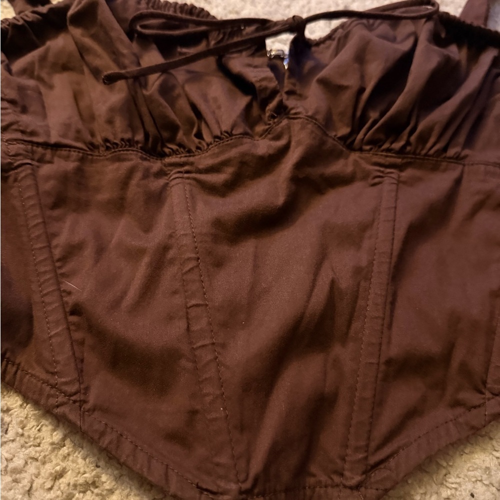 Brown Sleeve Top - Picture 2 of 4